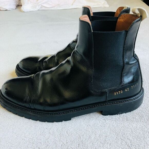 Common Projects Full Napa Leather Chelsea Mens Ankle Boot - Picture 3 of 16